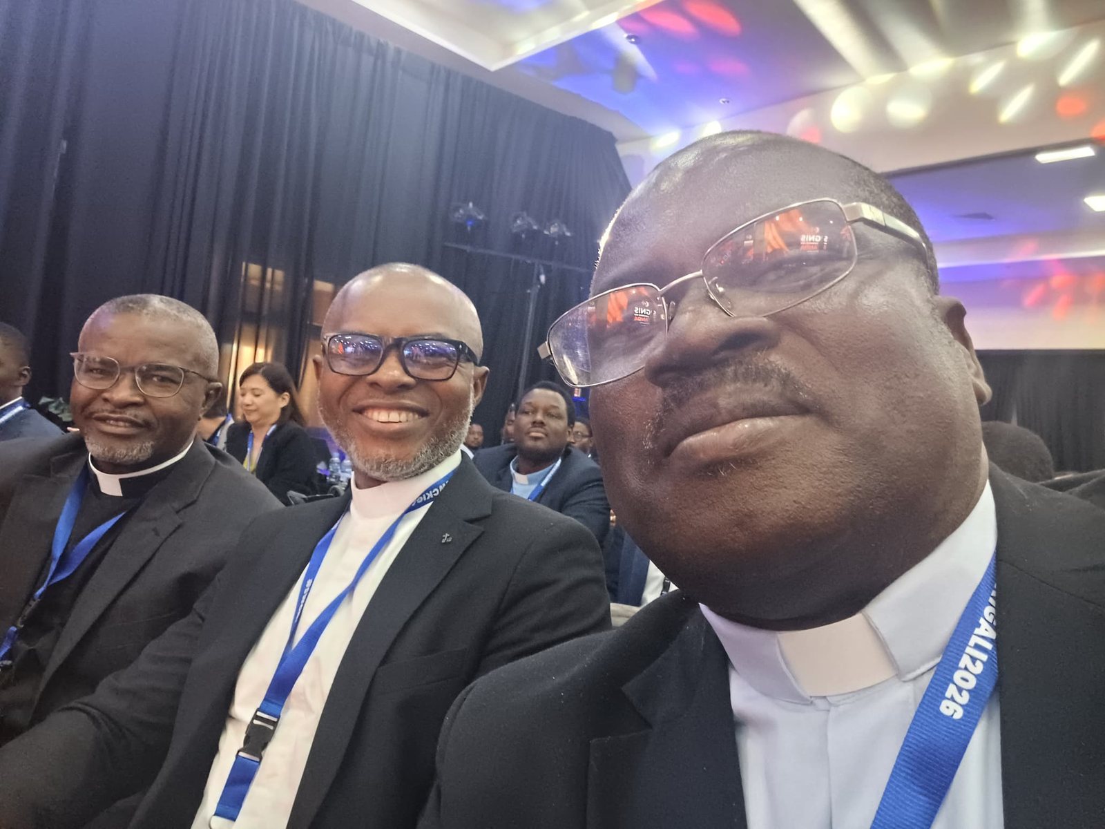 Padre Mike with delegates in the SIGNIS World Congress hall